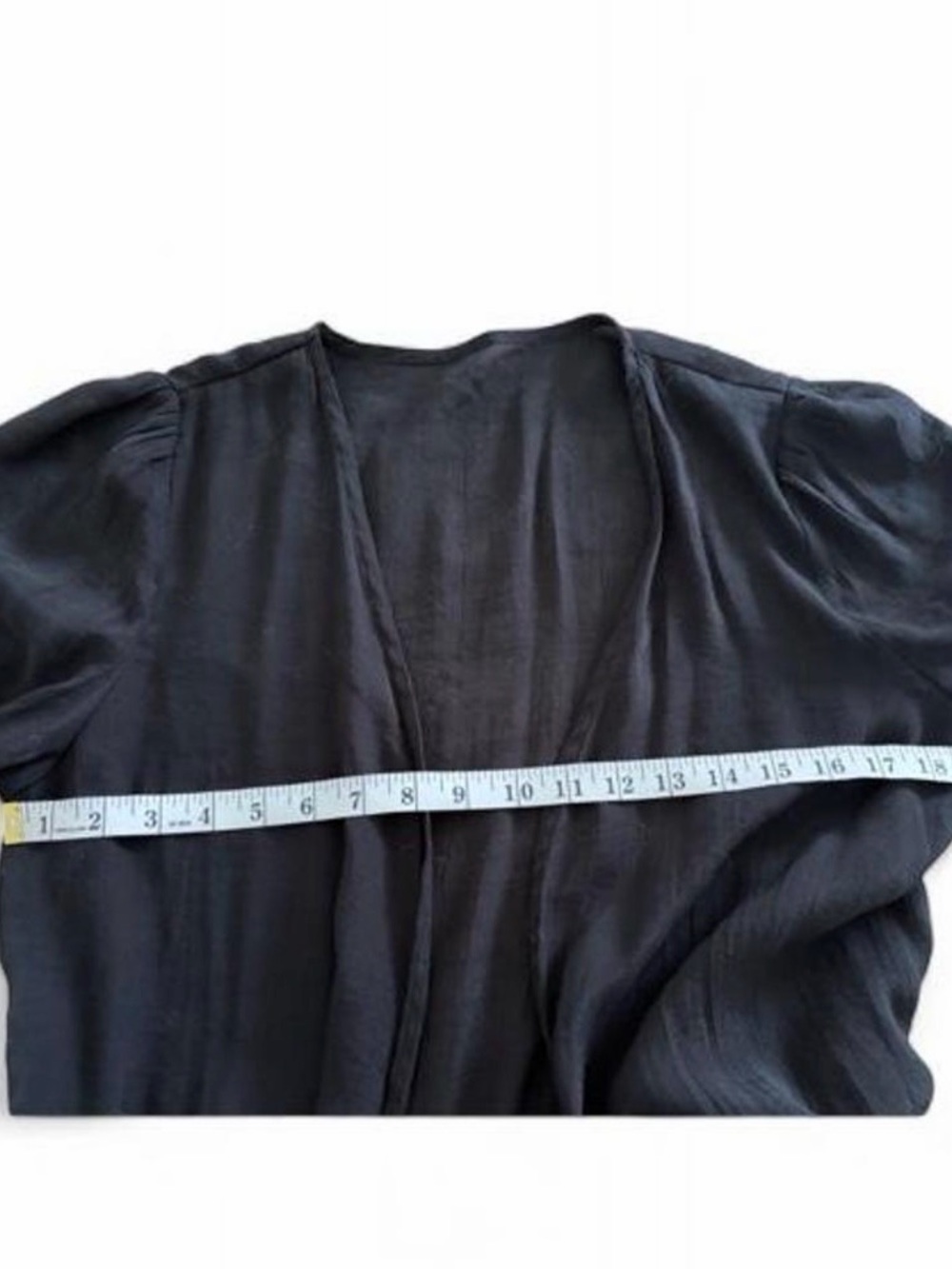 Small women’s swimsuit coverup dress sheer tie waist black - Picture 7 of 7